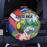 Costa Rica Rainbow Toucan Spare Tire Cover Happy Independence Day