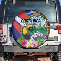 Costa Rica Rainbow Toucan Spare Tire Cover Happy Independence Day