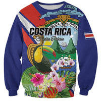 Personalized Costa Rica Rainbow Toucan Sweatshirt Happy Independence Day