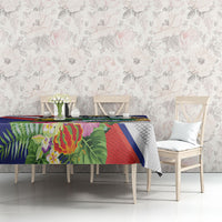 Costa Rica Rainbow Toucan Tablecloth Happy Independence Day