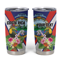 Personalized Costa Rica Rainbow Toucan Tumbler Cup Happy Independence Day