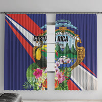 Costa Rica Rainbow Toucan Window Curtain Happy Independence Day