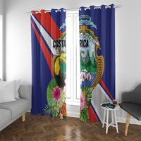 Costa Rica Rainbow Toucan Window Curtain Happy Independence Day