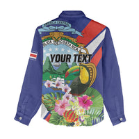 Personalized Costa Rica Rainbow Toucan Women Casual Shirt Happy Independence Day