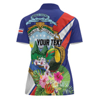 Personalized Costa Rica Rainbow Toucan Women Polo Shirt Happy Independence Day