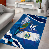 El Salvador Turquoise Browed Motmot Area Rug Happy Independence Day