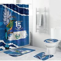 El Salvador Turquoise Browed Motmot Bathroom Set Happy Independence Day