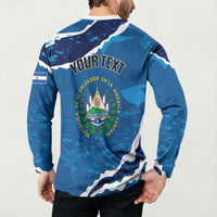 Personalized El Salvador Turquoise Browed Motmot Button Sweatshirt Happy Independence Day