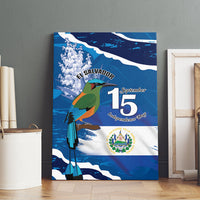 El Salvador Turquoise Browed Motmot Canvas Wall Art Happy Independence Day