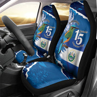 El Salvador Turquoise Browed Motmot Car Seat Cover Happy Independence Day