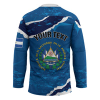 Personalized El Salvador Turquoise Browed Motmot Hockey Jersey Happy Independence Day