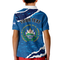 Personalized El Salvador Turquoise Browed Motmot Kid Polo Shirt Happy Independence Day