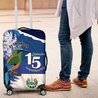 El Salvador Turquoise Browed Motmot Luggage Cover Happy Independence Day