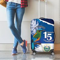 El Salvador Turquoise Browed Motmot Luggage Cover Happy Independence Day