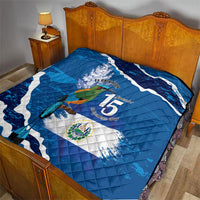 El Salvador Turquoise Browed Motmot Quilt Happy Independence Day