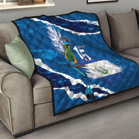 El Salvador Turquoise Browed Motmot Quilt Happy Independence Day