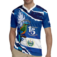 Personalized El Salvador Turquoise Browed Motmot Rugby Jersey Happy Independence Day