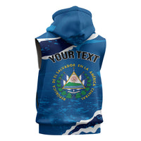 Personalized El Salvador Turquoise Browed Motmot Sleeveless Hoodie Happy Independence Day