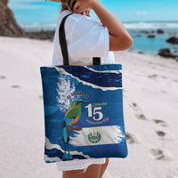 El Salvador Turquoise Browed Motmot Tote Bag Happy Independence Day