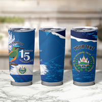 Personalized El Salvador Turquoise Browed Motmot Tumbler Cup Happy Independence Day
