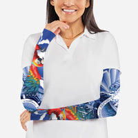 Personalized Honduras Scarlet Macaw Arm Sleeves Happy Independence Day