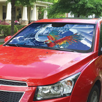 Honduras Scarlet Macaw Auto Sun Shade Happy Independence Day