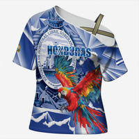 Personalized Honduras Scarlet Macaw Cross Shoulder Shirt Happy Independence Day