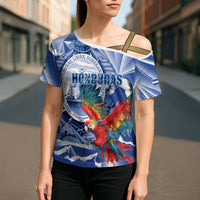 Personalized Honduras Scarlet Macaw Cross Shoulder Shirt Happy Independence Day