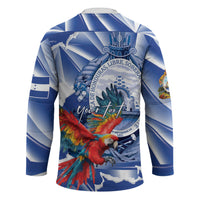 Personalized Honduras Scarlet Macaw Hockey Jersey Happy Independence Day