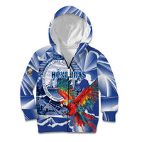 Personalized Honduras Scarlet Macaw Kid Hoodie Happy Independence Day