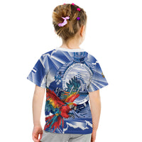 Personalized Honduras Scarlet Macaw Kid T Shirt Happy Independence Day