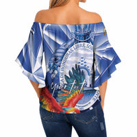 Personalized Honduras Scarlet Macaw Off Shoulder Wrap Waist Top Happy Independence Day