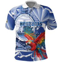 Personalized Honduras Scarlet Macaw Polo Shirt Happy Independence Day