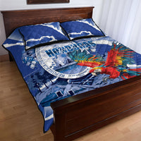 Honduras Scarlet Macaw Quilt Bed Set Happy Independence Day