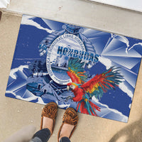 Honduras Scarlet Macaw Rubber Doormat Happy Independence Day