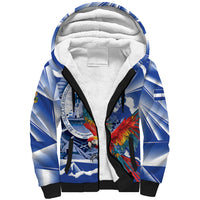 Personalized Honduras Scarlet Macaw Sherpa Hoodie Happy Independence Day