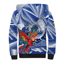 Personalized Honduras Scarlet Macaw Sherpa Hoodie Happy Independence Day