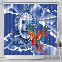 Honduras Scarlet Macaw Shower Curtain Happy Independence Day