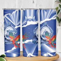 Personalized Honduras Scarlet Macaw Skinny Tumbler Happy Independence Day