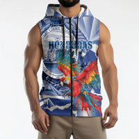 Personalized Honduras Scarlet Macaw Sleeveless Zip Hoodie Happy Independence Day