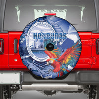Honduras Scarlet Macaw Spare Tire Cover Happy Independence Day