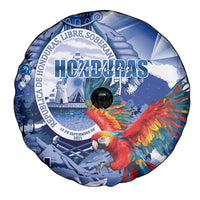Honduras Scarlet Macaw Spare Tire Cover Happy Independence Day