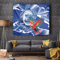 Honduras Scarlet Macaw Tapestry Happy Independence Day