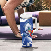 Personalized Honduras Scarlet Macaw Tumbler With Handle Happy Independence Day