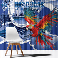 Honduras Scarlet Macaw Window Curtain Happy Independence Day