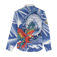 Personalized Honduras Scarlet Macaw Women Casual Shirt Happy Independence Day