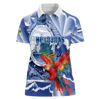Personalized Honduras Scarlet Macaw Women Polo Shirt Happy Independence Day