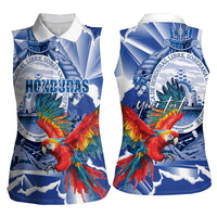 Personalized Honduras Scarlet Macaw Women Sleeveless Polo Shirt Happy Independence Day
