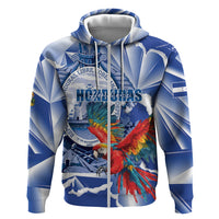 Personalized Honduras Scarlet Macaw Zip Hoodie Happy Independence Day