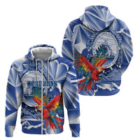 Personalized Honduras Scarlet Macaw Zip Hoodie Happy Independence Day